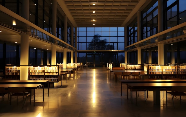 A library with many books on the shelves