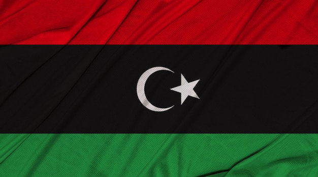 Libya realistic 3d textured waving flag