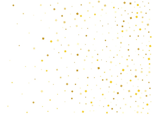 Licht gouden vierkanten Confetti feest Vallende gouden abstracte decoratie voor feest vectorillustratie