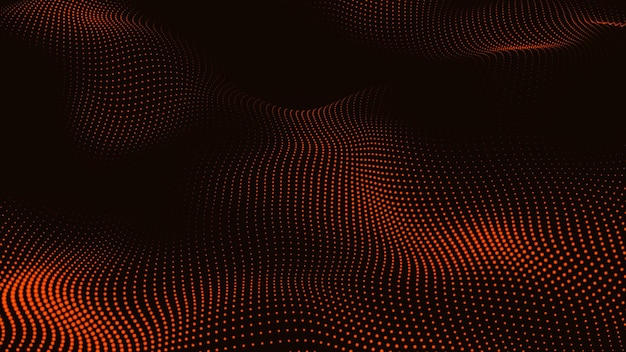 Licht rode kleur Abstract geanimeerde deeltjes achtergrond met Trapcode formulier Abstract Trapcode formulier digitale deeltje golf en verlichting achtergrond