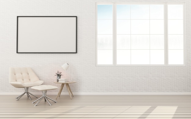 Lichte en minimalistische woonkamer