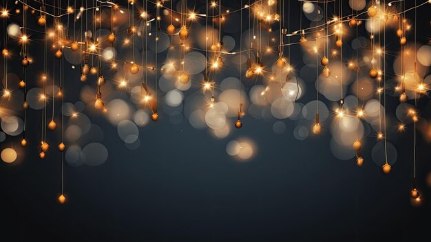Foto lichtgevende slinger van het nieuwe jaar