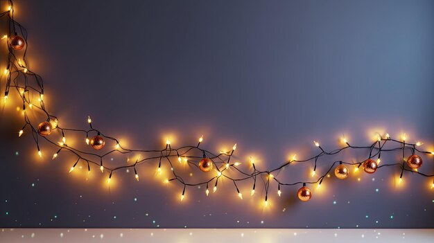 Foto lichtgevende slinger van het nieuwe jaar