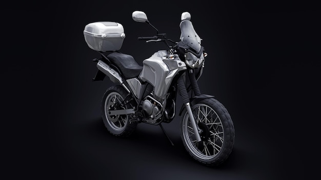 Lichtgewicht toeristische enduro motorfiets 3d illustratie
