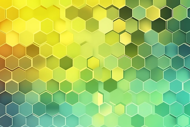 Lichtgroen geel abstract patroon met kleurrijke geometrische vormen