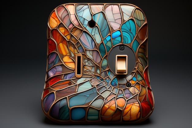 Lichtknop Gaudi geïnspireerde illustratie generatieve ai
