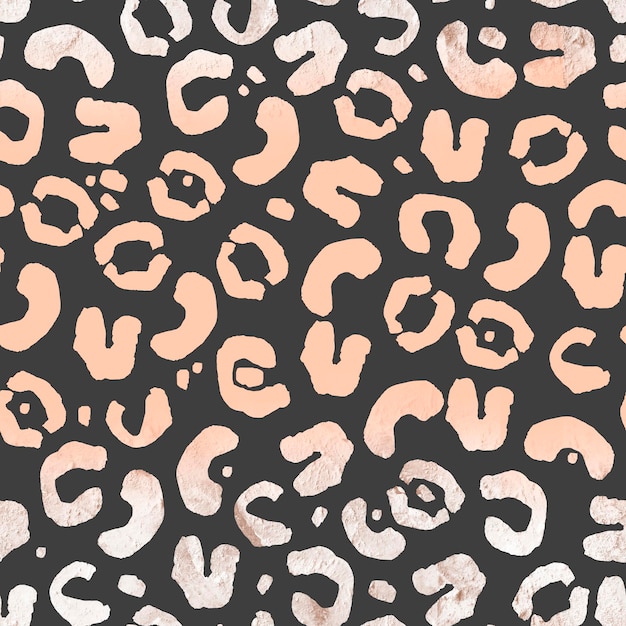 Lichtroze luipaardvlekken op grijs naadloos patroon Sjabloon voor het verfraaien van ontwerpen en illustraties