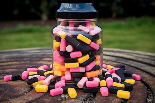 Licorice Allsorts in a Retro Candy Jar