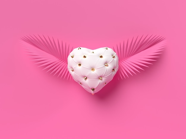 Liefde concept van hart met vleugels