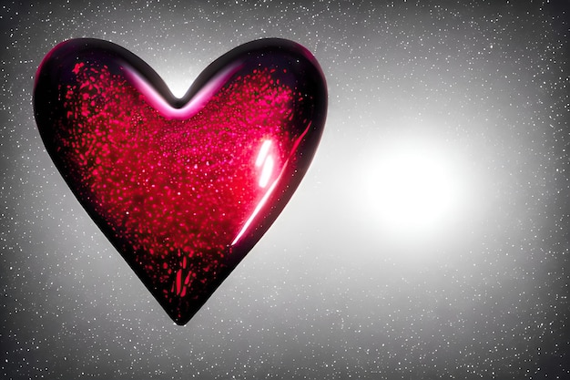 Liefde en Hart Rode Bloemen Valentijn Romantische Decoratie Romantiek Generatieve AI