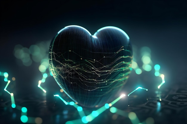 Foto liefde gevormde hartvorm heartwifi connected love