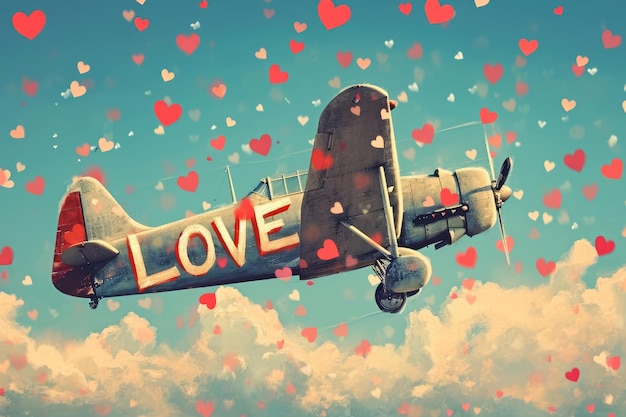 liefde hangt in de lucht Valentijnsdag pragma concept