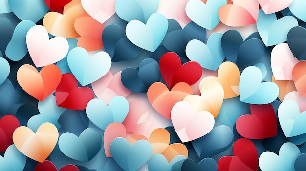 Liefde pin harten onder glanzend glas hart roze glanzend abstracte bokeh achtergrond