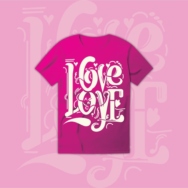 Liefde typografie t-shirt ontwerp