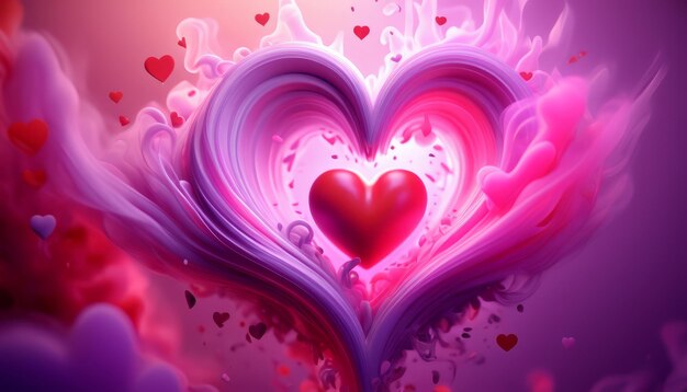 Liefde valentijn kleurrijke compositie symboliek en romantiek van liefde 14 februari Valentijnsdag