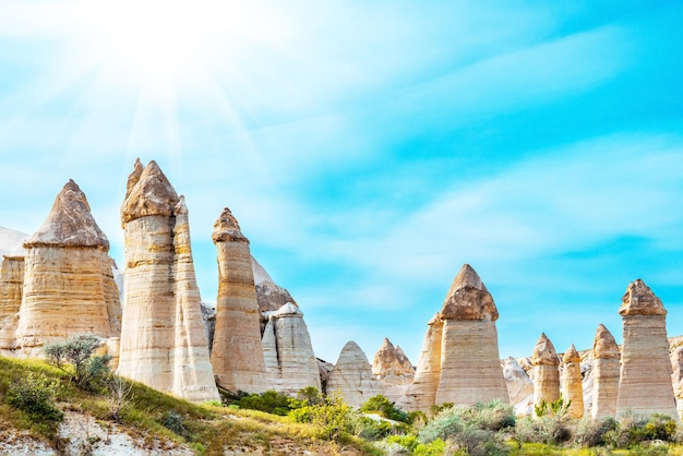 Liefdevallei in Cappadokia. Göreme, Turkije