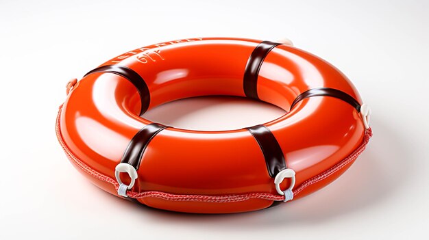 Photo a life buoy on white background