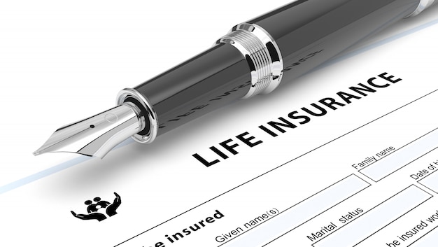 Life insurance policy concept