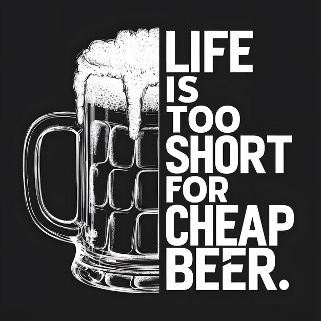 Foto la vita è troppo breve per la birra a buon mercato.