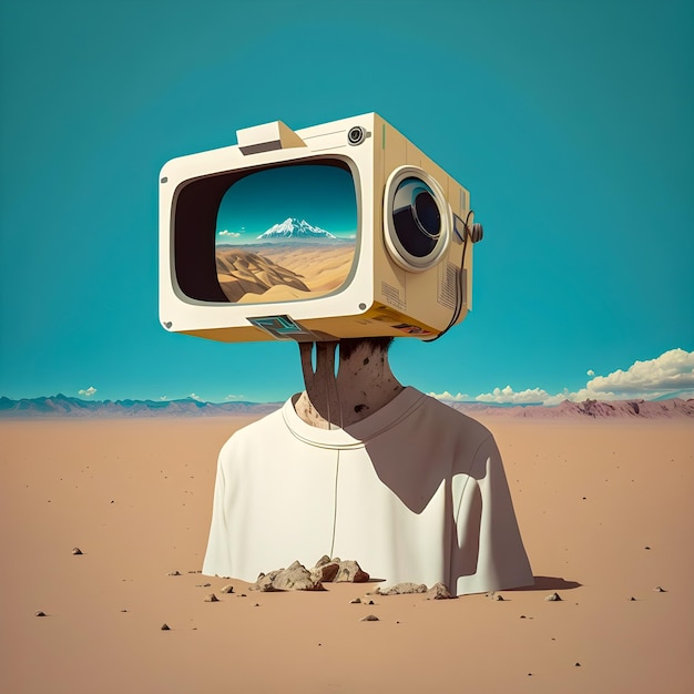 Life in metaverse virtual reality addiction collage art surrealism art