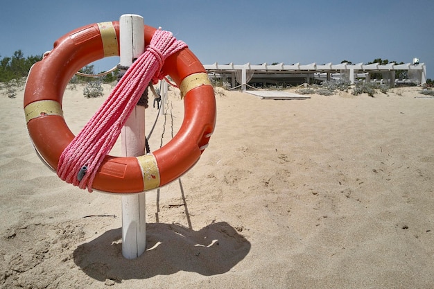 The life preserver on the beach