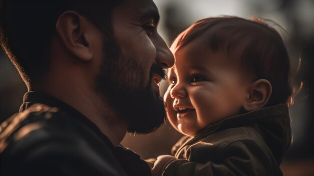 Life's little moments candid image of a father and child embracing everyday joys