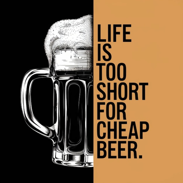 Photo life s too short for cheap beer