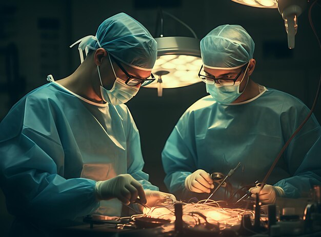 Life in Their Hands Surgeons Operating Under Intense Light