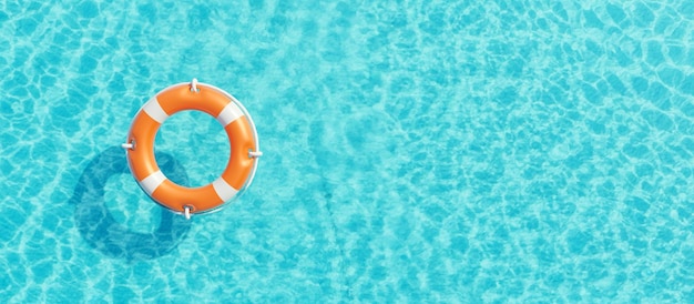 Спасательный круг на фоне голубого океана Оранжевый цвет спасательный круг кольцо морской безопасности