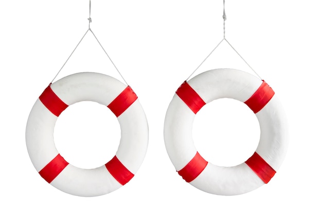 Lifebuoy isolated in white background