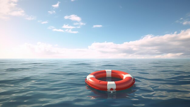 lifebuoy in the sea