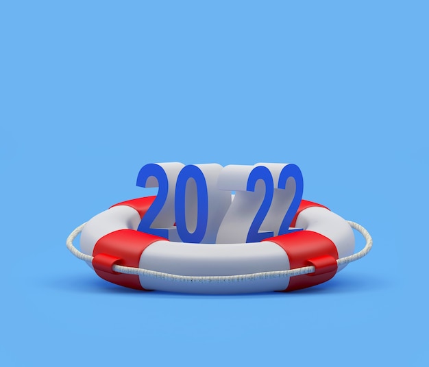 Lifebuoy with the number of new year