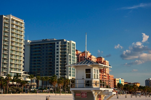 Lifeguard hut on clearwater beach