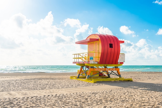 Lifeguard station in Miami beach