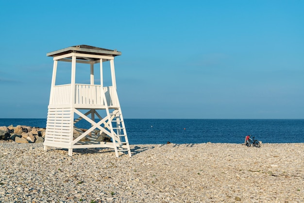 Lifeguard tower on the beach