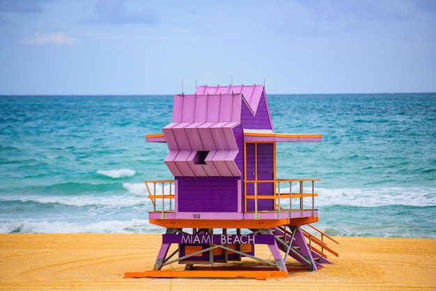 Lifeguard tower miami beach florida south beach