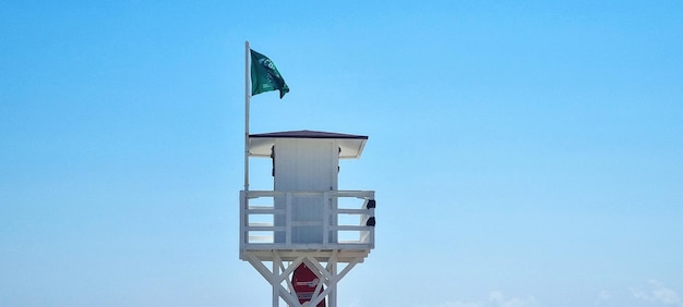 Lifeguard watchtower on the sea coast