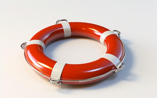 Lifesaver Ring voor waterveiligheid op witte achtergrond