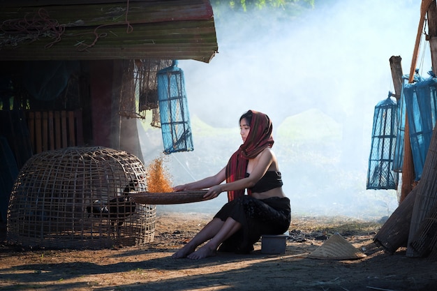 Lifestyle of rural Asian women 