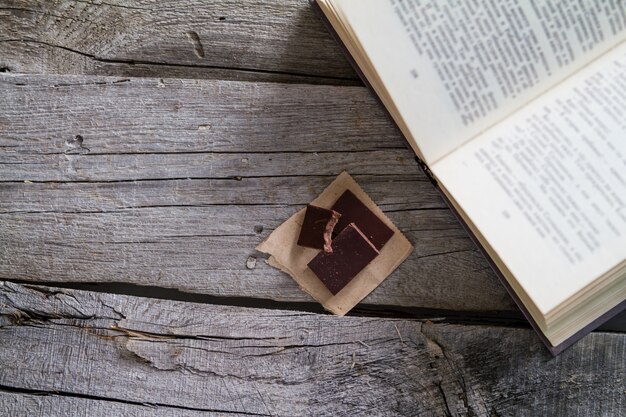 Lifestyle - tea chocolate and book