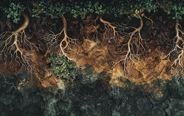 LifeSustaining Network Tree Roots Underground on Earth Day