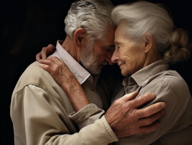 A Lifetime of Love An Intimate Close_up of an Elderly Couple's Clasped Hands