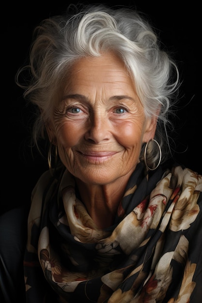 Фото Игра света и тени красивой 70-летней женщины