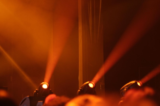 light beams during concert