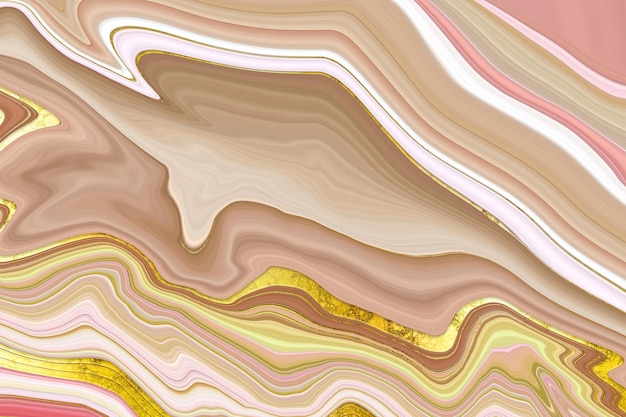 황금색 정맥이 있는 밝은 베이지색 및 분홍색 대리석 패턴