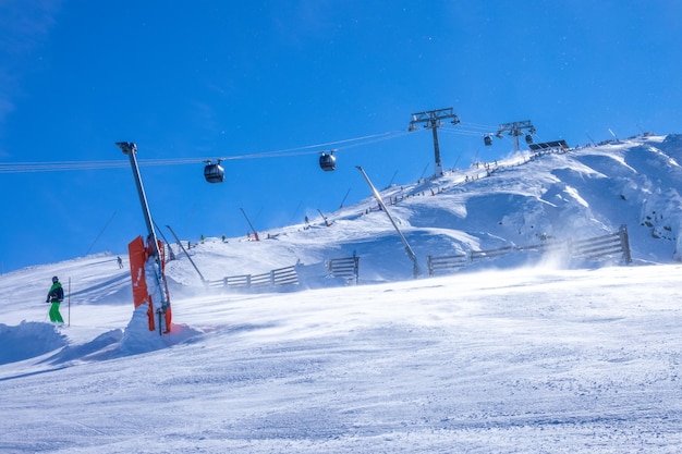 Light Blizzard on the Ski Slope