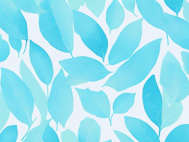 light blue background painted leaves around the edges downloade