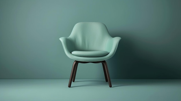 light blue chair on pastel background