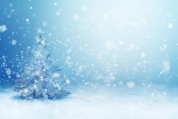 Photo light blue christmas background with copy space