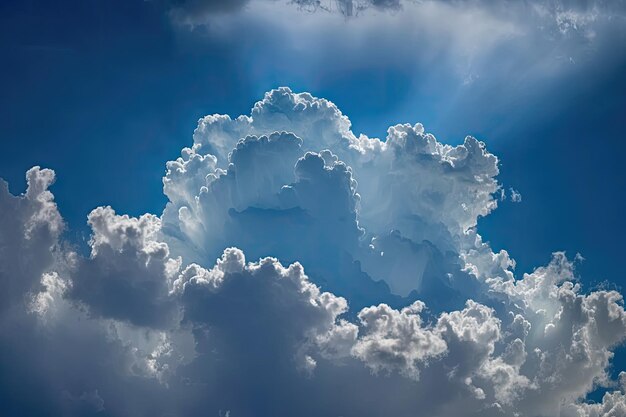 Light blue clouds float in a blue sky